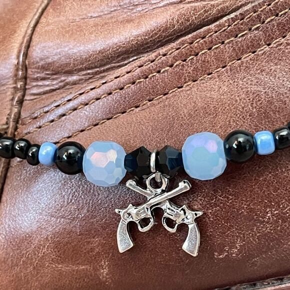 Handmade beaded black cowboy boot swag or candy - Picture 3 of 6